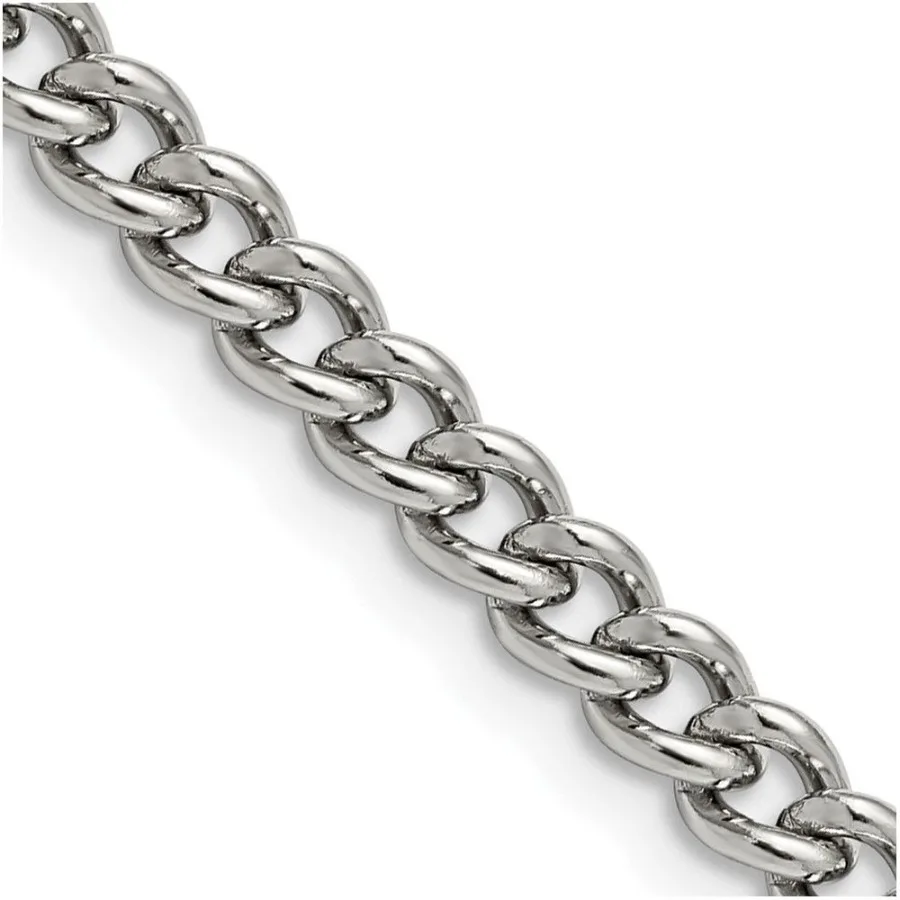 

Chisel Stainless Steel Polished 5.3mm 24 inch Round Curb Chain