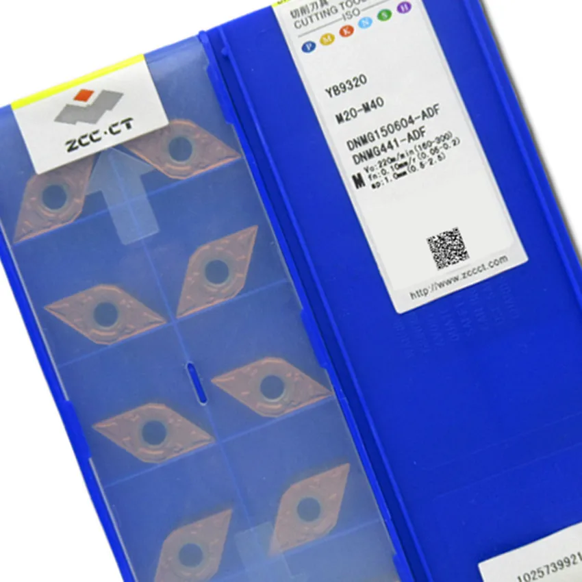 Imagem -04 - Metal Duro Cnc Inserções 10 Pcs Box Dnmg150604-adf Yb9320 Dnmg150608-adf Yb9320 Dnmg150612-adf Yb9320 Dnmg441 Dnmg442 Dnmg443 Zcc.ct de