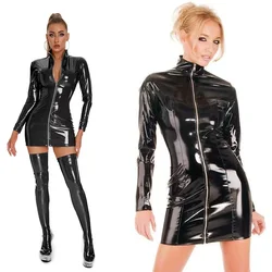 Gojo Satoru Female Cosplay Costume Woman PU Leather Tights Dress Halloween Uniform Suit Party Carnical Outfit