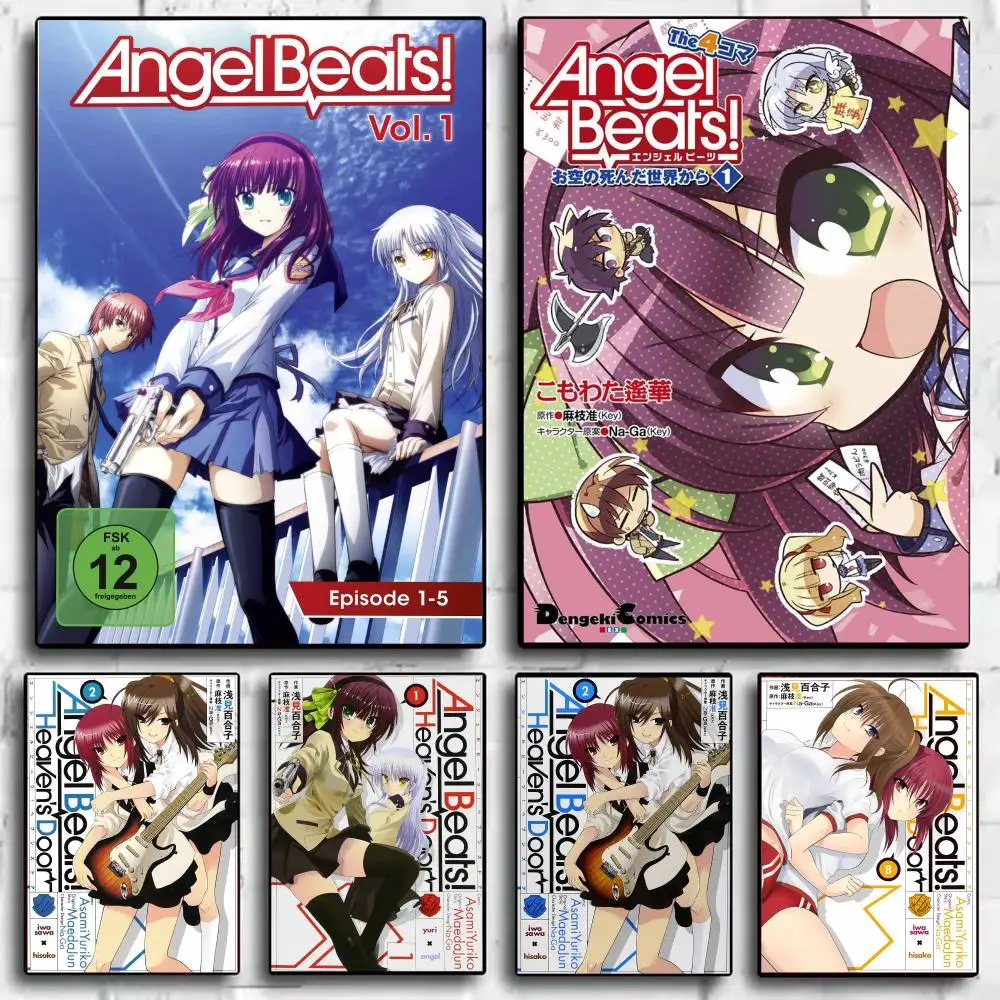 Classic Anime A-Angel Beats Poster Modern Aesthetic Wall Art Print Room Decoration Items for Bedroom Home Decor Gift