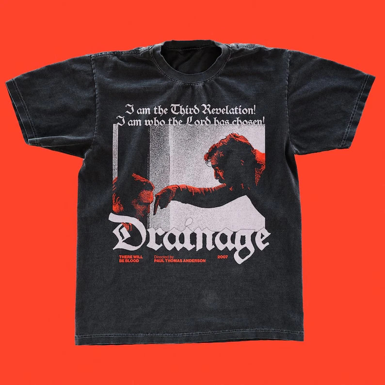 Vintage There Will Be Blood Tee Shirt Graphic T-shirt Trendy Men Women's 90s Cotton Aesthetic Streetwear Casual Tee Tops