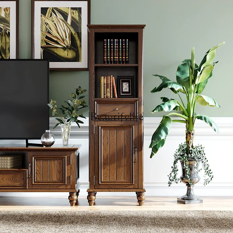 

P13American solid wood wine cabinet living room ash wood locker rural simple and beautiful style