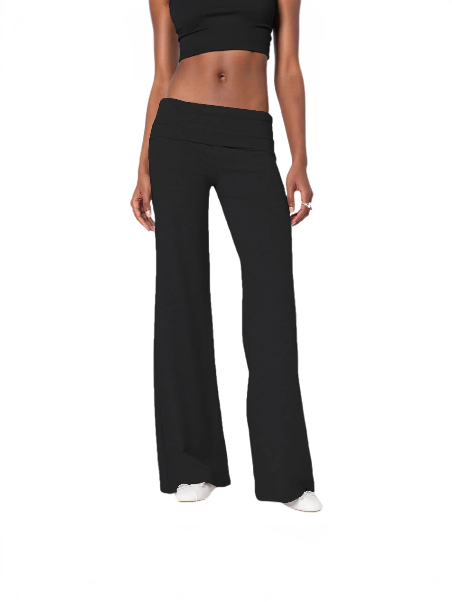 Pantalones elegantes con figura favorecedora, pantalones cónicos, pantalones cómodos transpirables de cuatro vías, pantalones amigables con viajes para primavera y verano