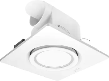 조명이 있는 욕실 배기 환기, 164 CFM 0.7Sones 조용한 천장 마운트 환기 선풍기, 6000K 12W LED, 흰색