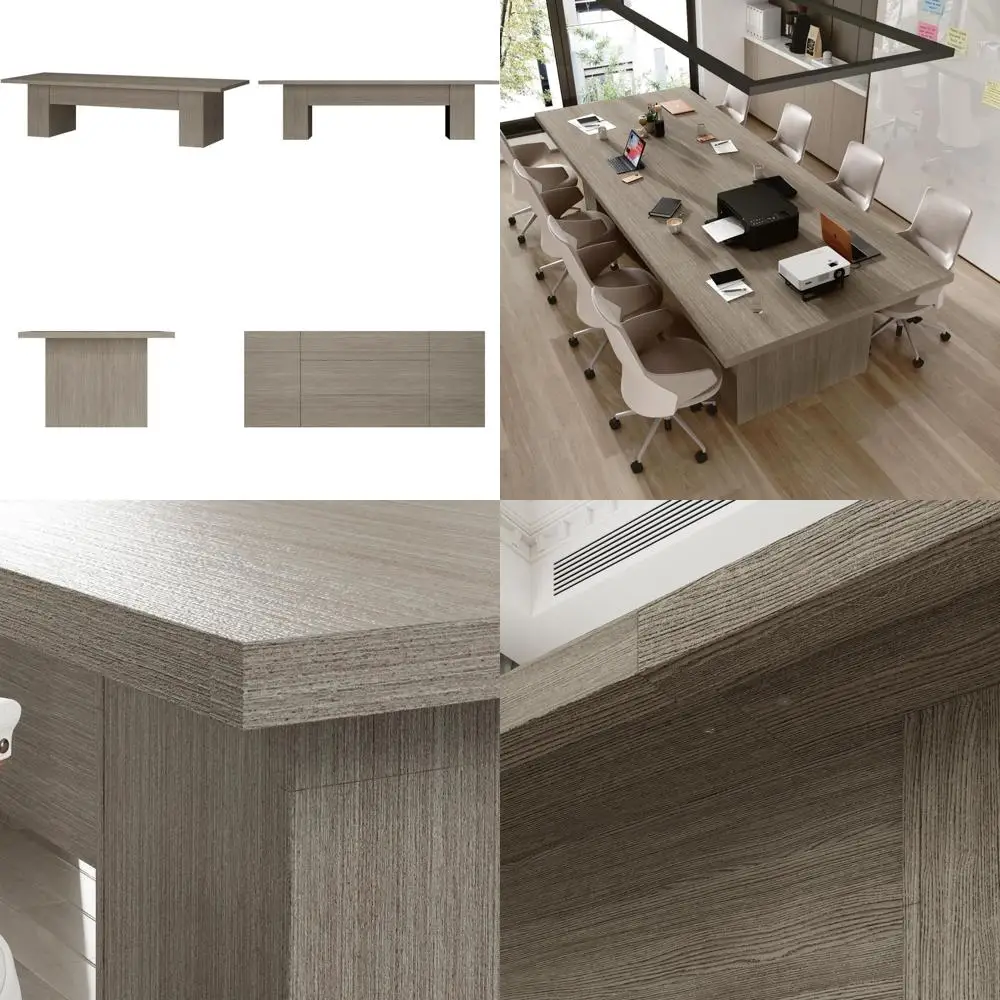 

Большой прямоугольный деревянный конференц-стол на 10-12 человек, 118,1 Вт, серый