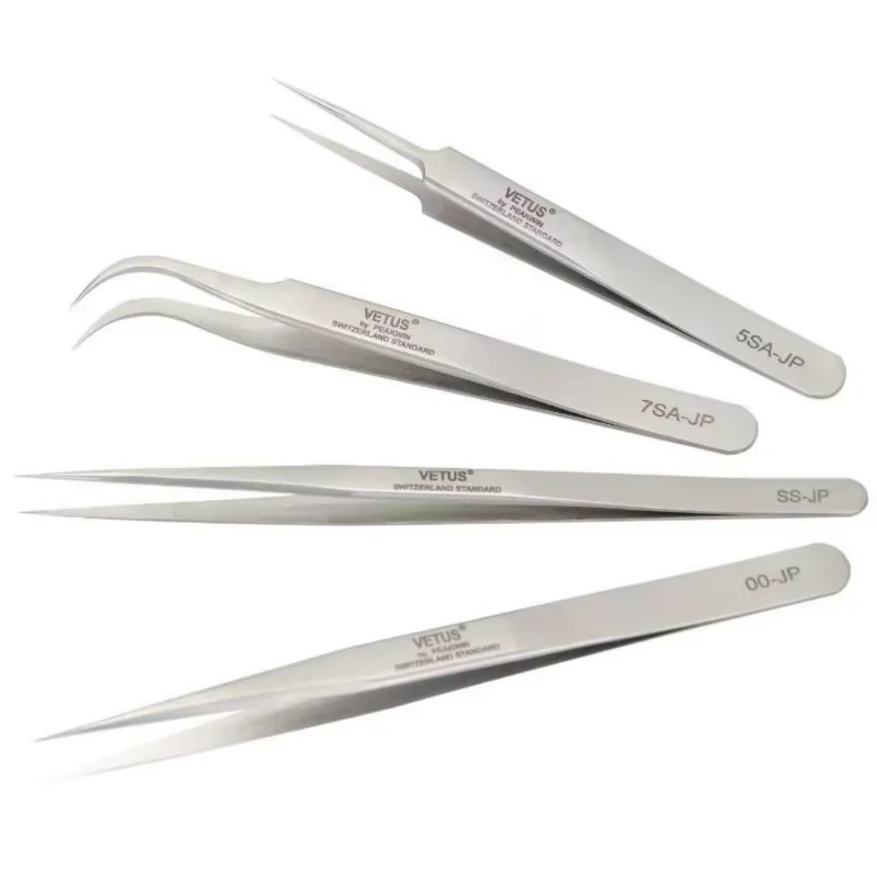 1 pièces meilleure série VETUS JP pince à cils en acier inoxydable antistatique sourcil toilettage outils de maquillage pour cils