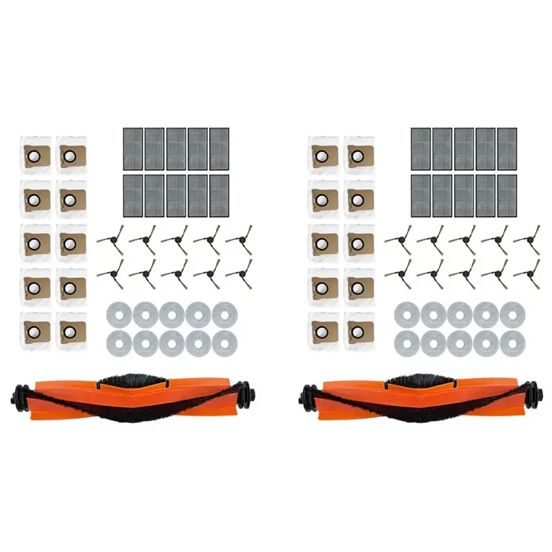 

KYCOR-2 Set For Mijia M40 D110CN Vacuum Parts Main Tricut Main Roller Side Brush Hepa Filter Mop Cloth Dust Bags