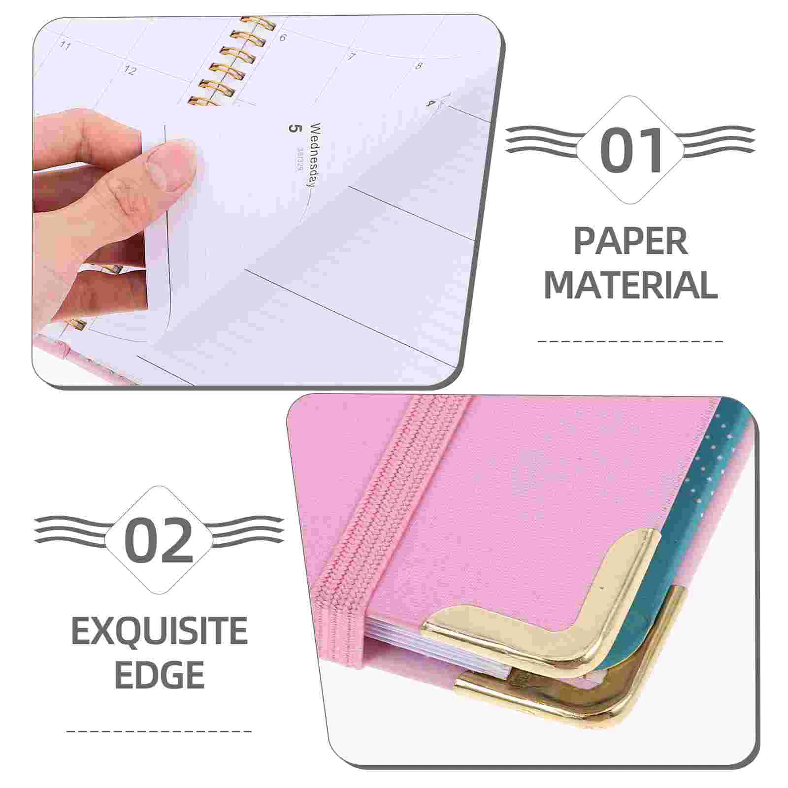 2025 Planner Coil Notebook Notepad Calendar English Version Monthly Agenda Books It Can Move