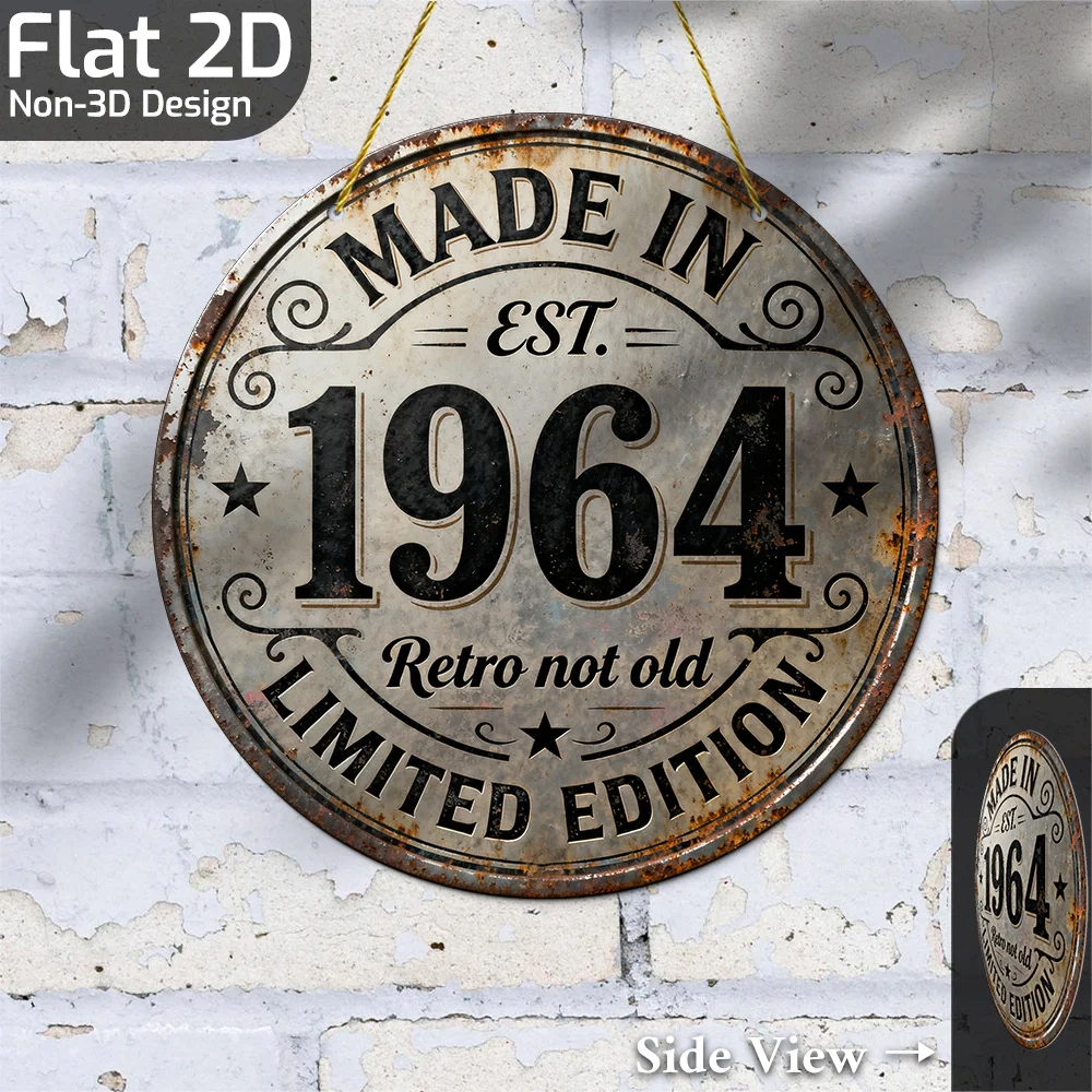 2D Flat, 1pc Vintage 1964 Retr - Vintage Collectible Plates ulasan dan harga
