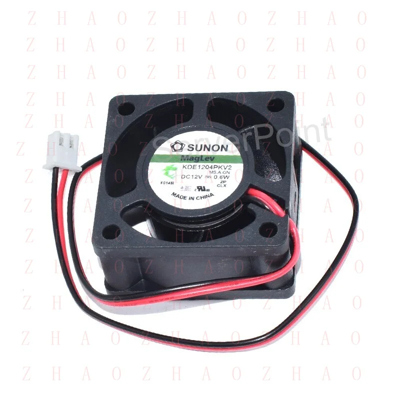 L+ for KDE1204PKV2 DC12V 0.6W 40x40x20mm 2-Pin Server Square Cooling Fan