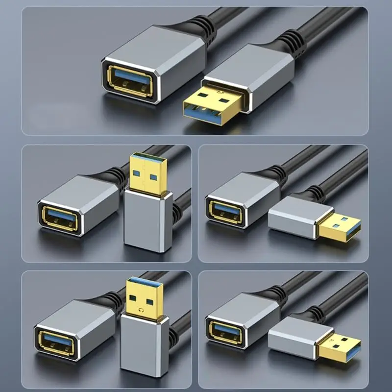 652F USB Male To Female Extension Cable 5Gbps Data Transfer For Webcam Printer Keyboards Mouse