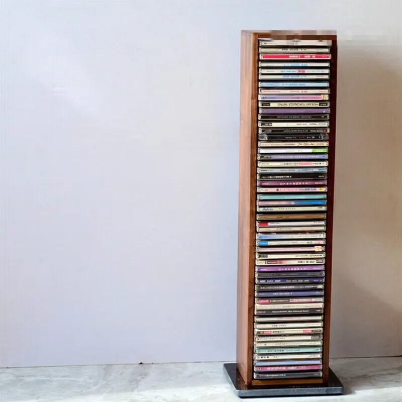 Wooden Record Storage Organizer Disc Collection Vertical, North American Cherry