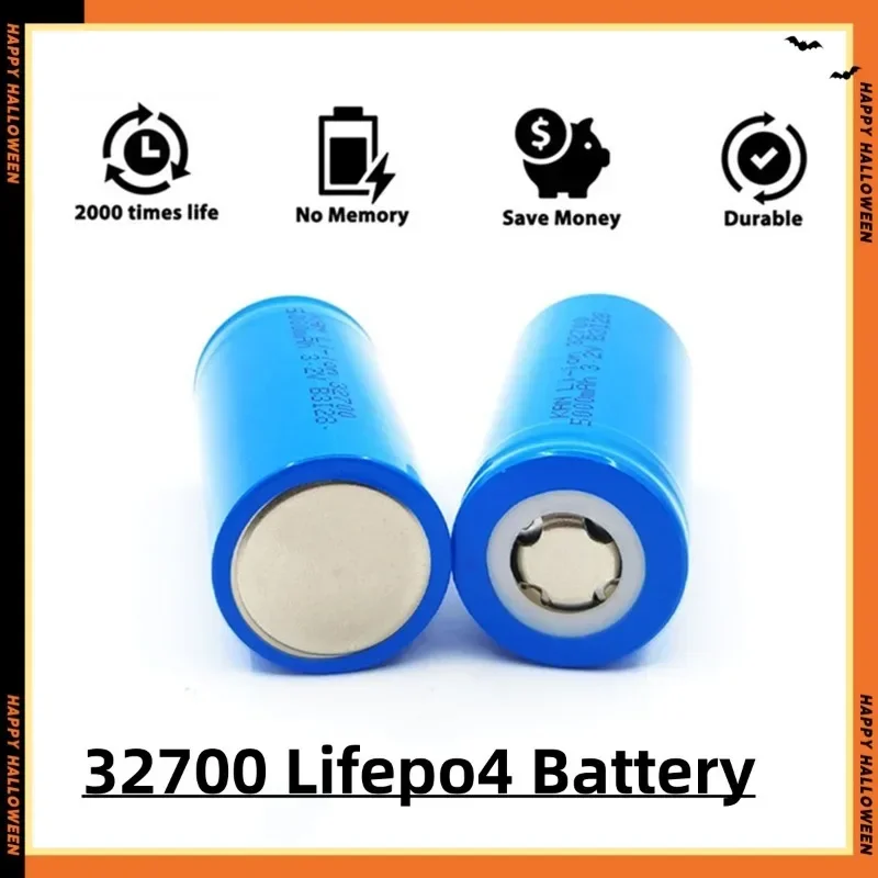 

High Capacity 32700 3.2V 5000mAh Lifepo4 Battery, 2000+ Cycles Rechargeable Battery for Power Bank, Solar Light, Secure