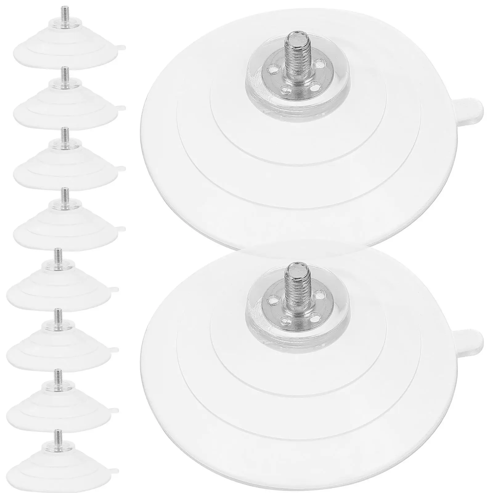 

10pcs M5*9*63 Transparent PVC Suction Cups Heavy Duty Furniture Accessories with Screws for Glass Windows Small Hooks