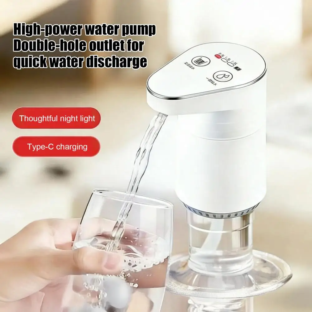 Automatic Bottled Water Pump Electric Water Jug Dispenser Electric Water Dispenser Pump with Dual Nozzle Usb-c for Home