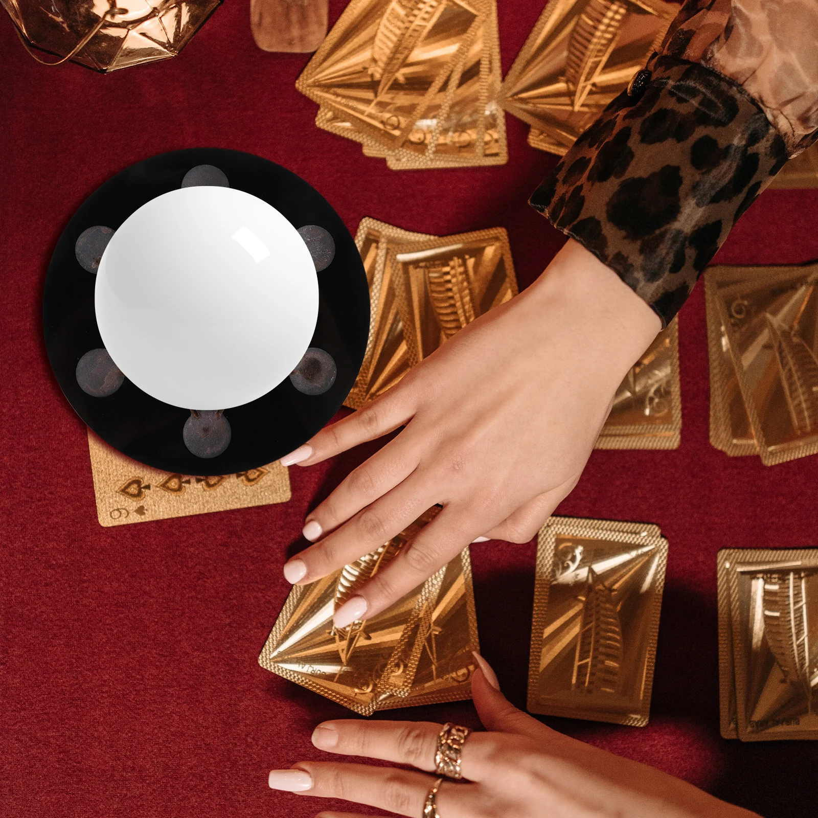 

Exquisite Crystal Display Tray for Spheres and Gemstones Versatile Use Elegant Design Secure Hold for Precious Items