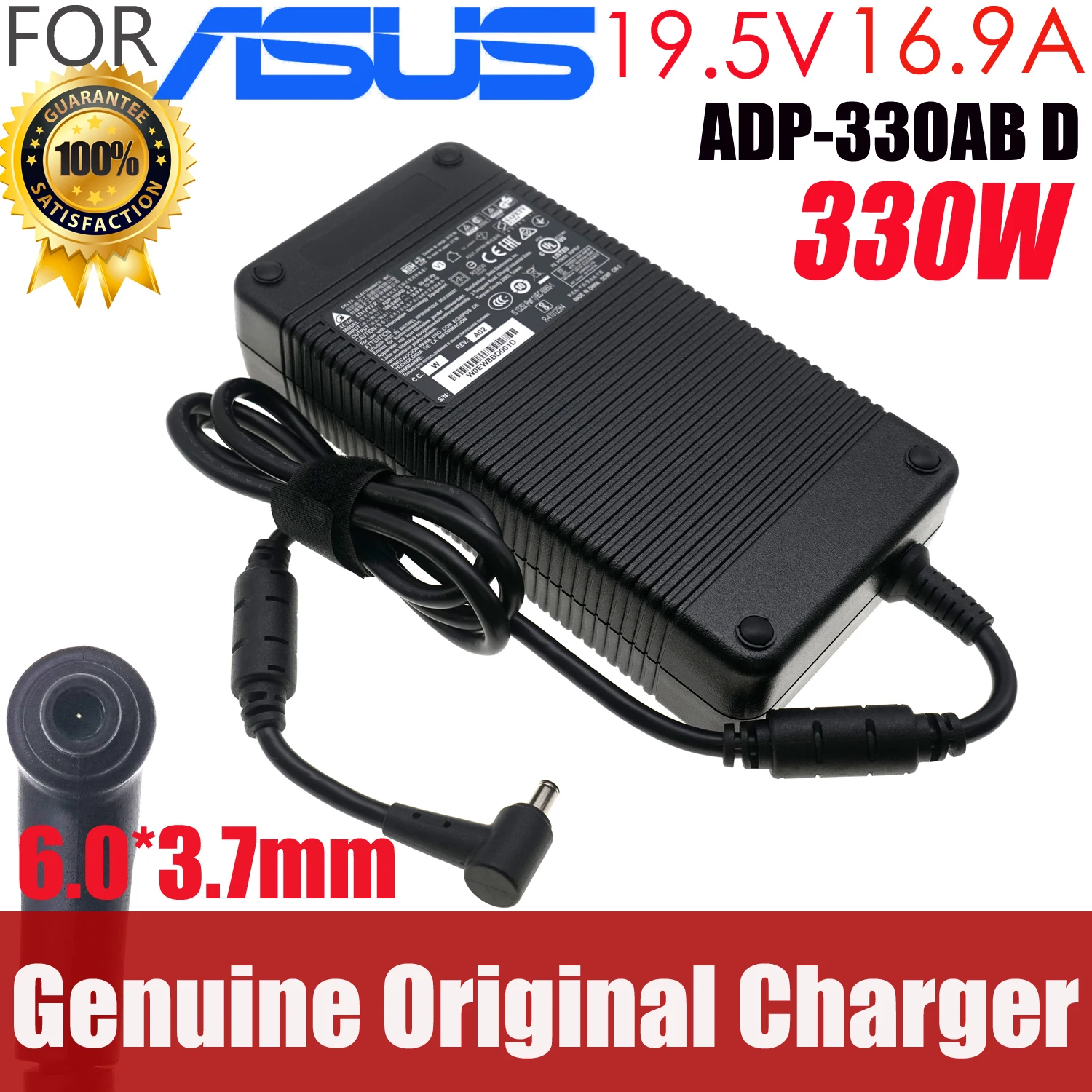 

Original Delta ADP-330AB D For ASUS ROG GL504 Power Supply 19.5V 16.9A 330W AC Adapter Charger Strix SCAR 18 G834JZ 6.0*3.7mm
