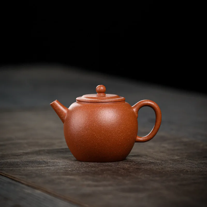 120cc Raw Ore Golden Jiangpo Clay Dabin Ruyi Ultra Thin Small Yixing Teapot