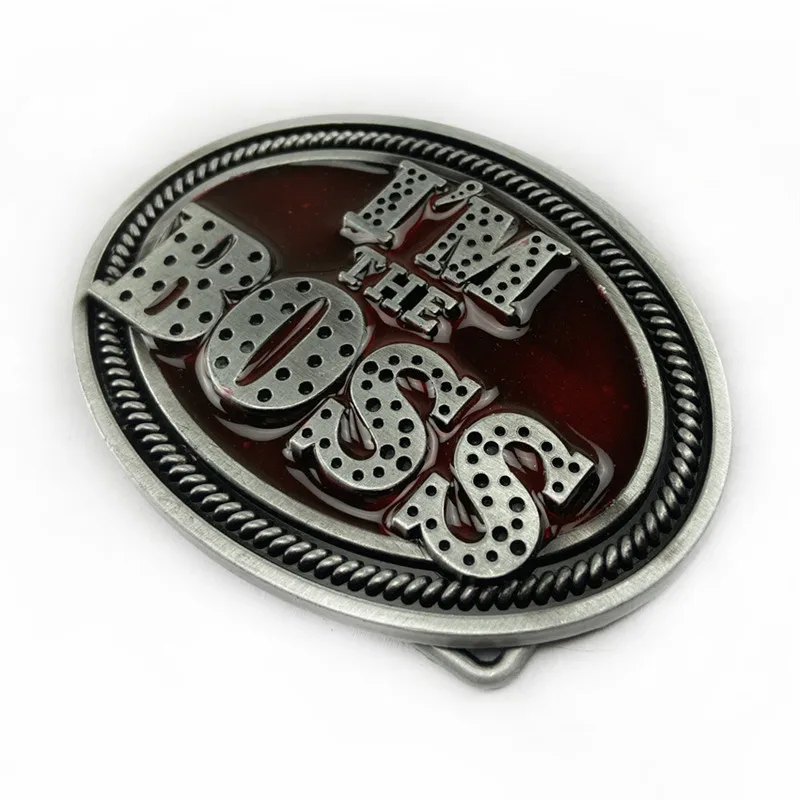 

Пряжка ремня «I'm the Boss» из цинкового сплава Повседневная ковбойская пряжка ремня в стиле вестерн