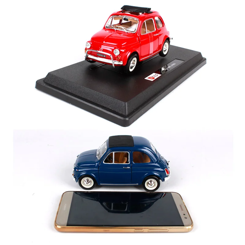 Bburago 1:24 Fiat 500F(1965) Fiat 500L(1968) Retro Classic Car Diecast Model Car Toy New In Box Free Shipping MINI Cooper B178