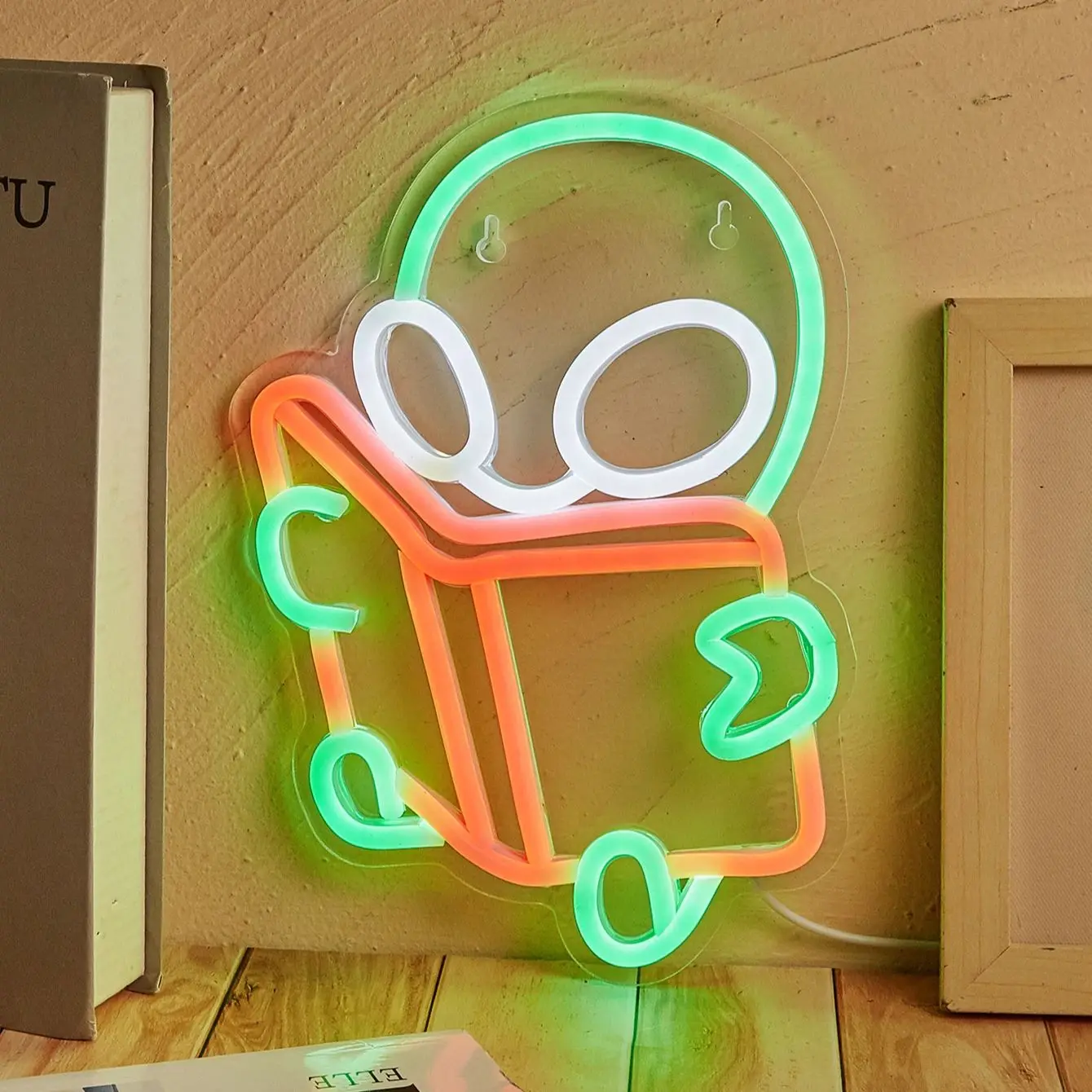 

Светодиодный неоновый светильник Chi-buy в форме инопланетянина, USB-питание, неоновая вывеска, ночник, подходит для спальни, свадьбы, Хэллоуина, Дня благодарения, Рождества
