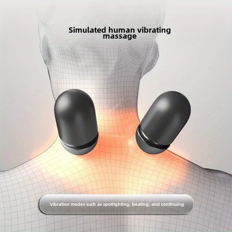 Neck Massage Pillow with Vibration Heating Neck Sleep Pillow 5-point Charging Model - Vibration+heating+built-in Lithium Battery image 3