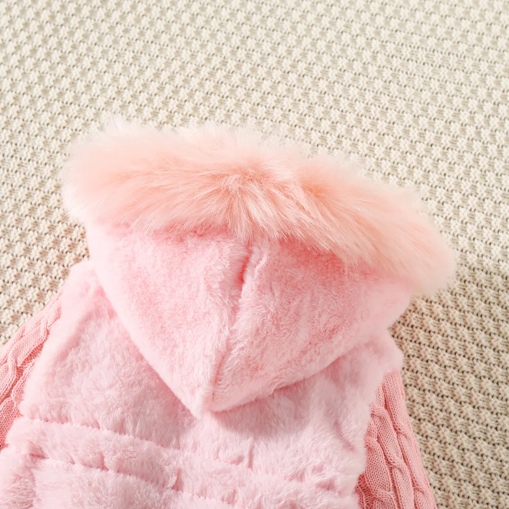 1 2 3 4 Jahre Winter Baby Mädchen Plüschjacke Verdickte Wärmende Mädchen Pullover Mantel Modische Kleinkind Kapuzenjacke Kinderkleidung – Detail 12