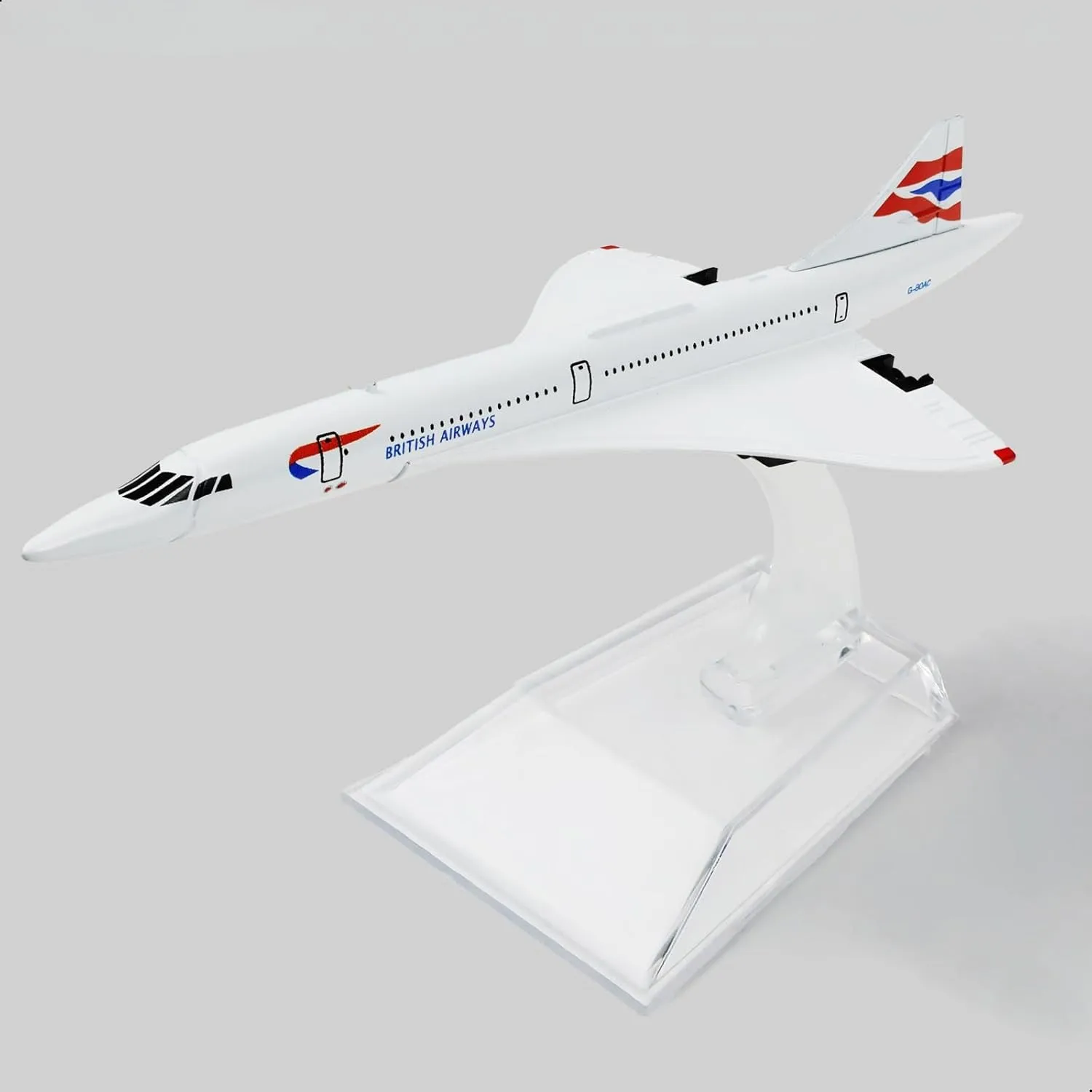 1/400 Scale British Airways Concorde Diecast Metal Airplane Model Kit with Stand for Aviation Enthusiasts Gifts or Decorations