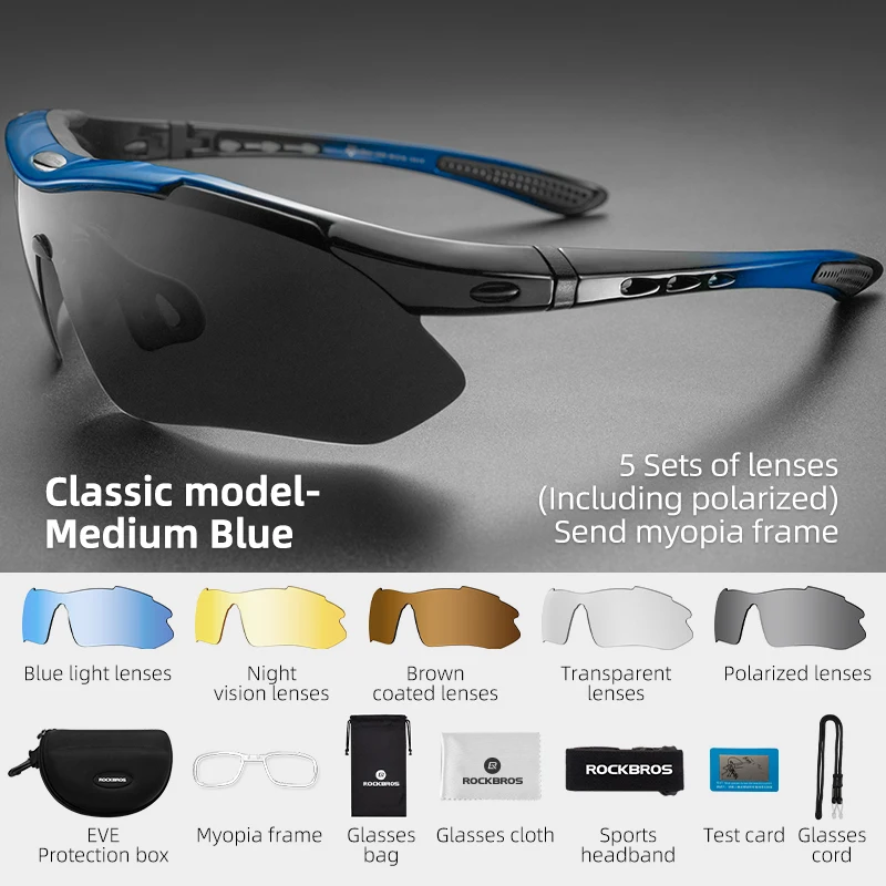 ROCKBROS Radfahren Polarisierte brille Fahrrad Photochrome Outdoor Sport Sonnenbrille MTB PC Brille Brillen 5/3 Objektiv Fahrrad Zubehör 4