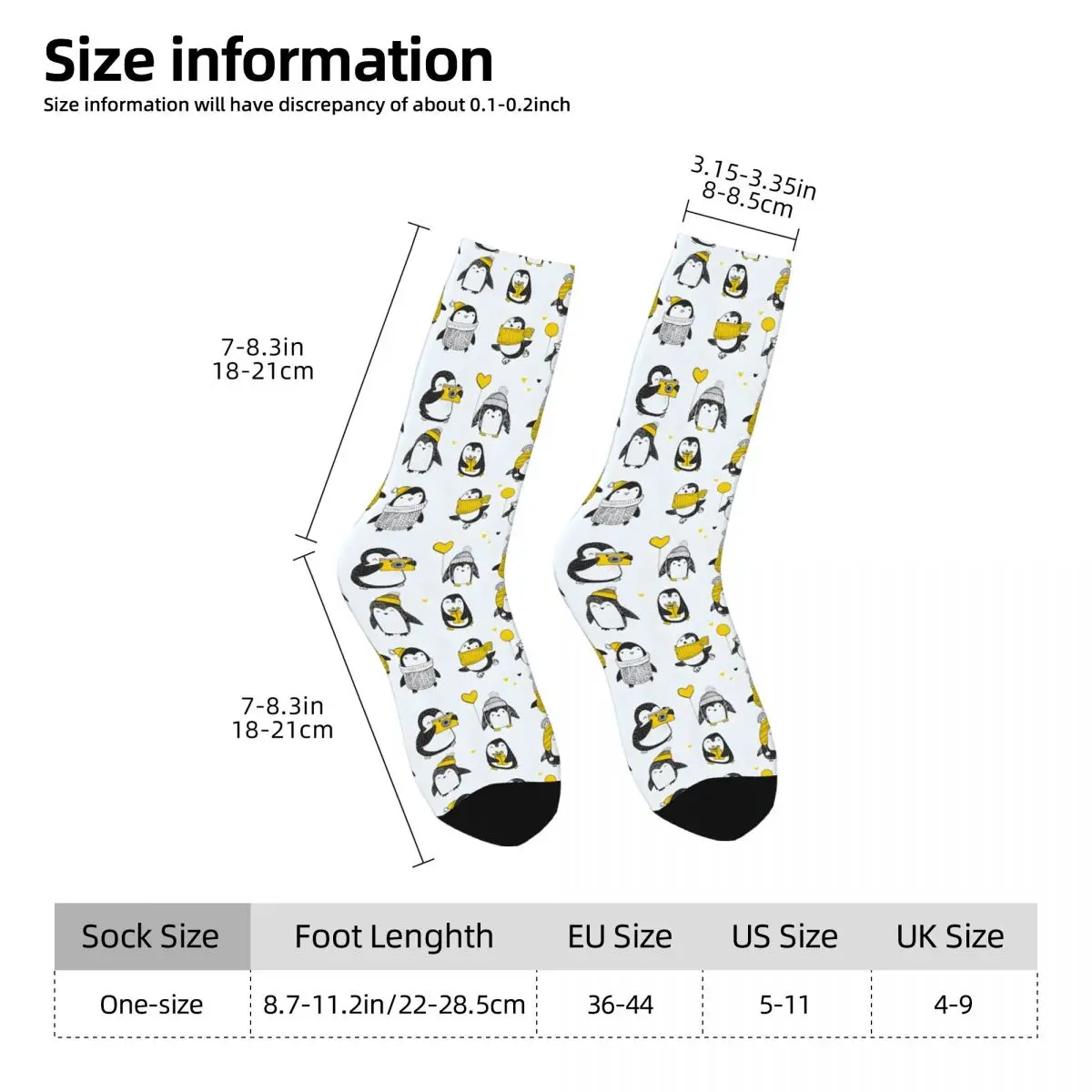 Penguin Love Men Women Socks Outdoor Novelty Spring Summer Autumn Winter Stockings Gift