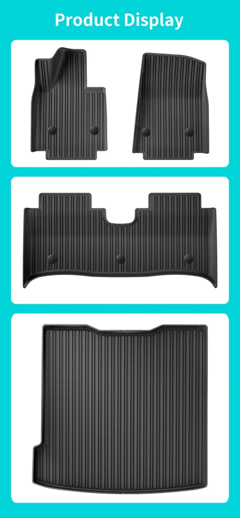 Картина 5: Коврики для NIO ET7 2022 2023 2024 Автомобильные коврики TPE 3D, коврики для багажника, всепогодные аксессуары (левый руль)