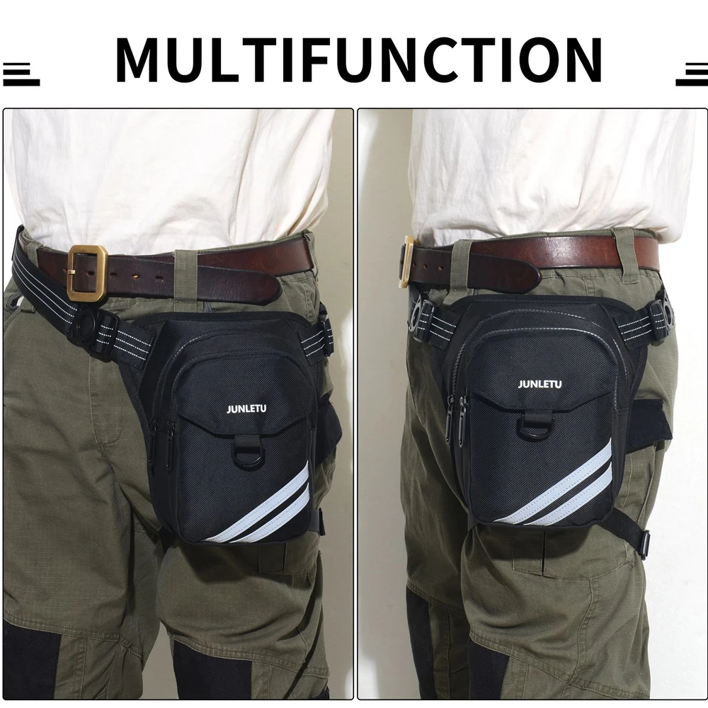 Waterproof Motorcycle Leg Bag Multi-Functional Race-Fit Anti-Slip Thigh Pack for Adventure Cycling Camping Hiking