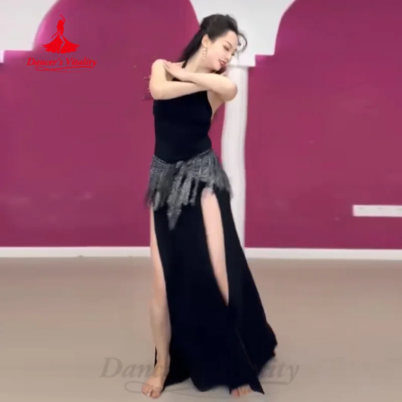 

Belly Dancing Practice Clothes Customized Sexy Backless Sleeveless Dress Adult and Children's Oriental Dance Training Clothing