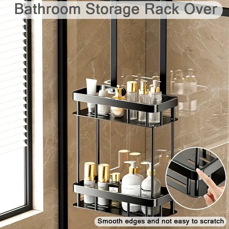 

1pcBathroom Storage Rack Over/Wall Mounted Shower Shampoo Rack Bathroom Towel Rack Multi Functional Organizing Estante Para Baño
