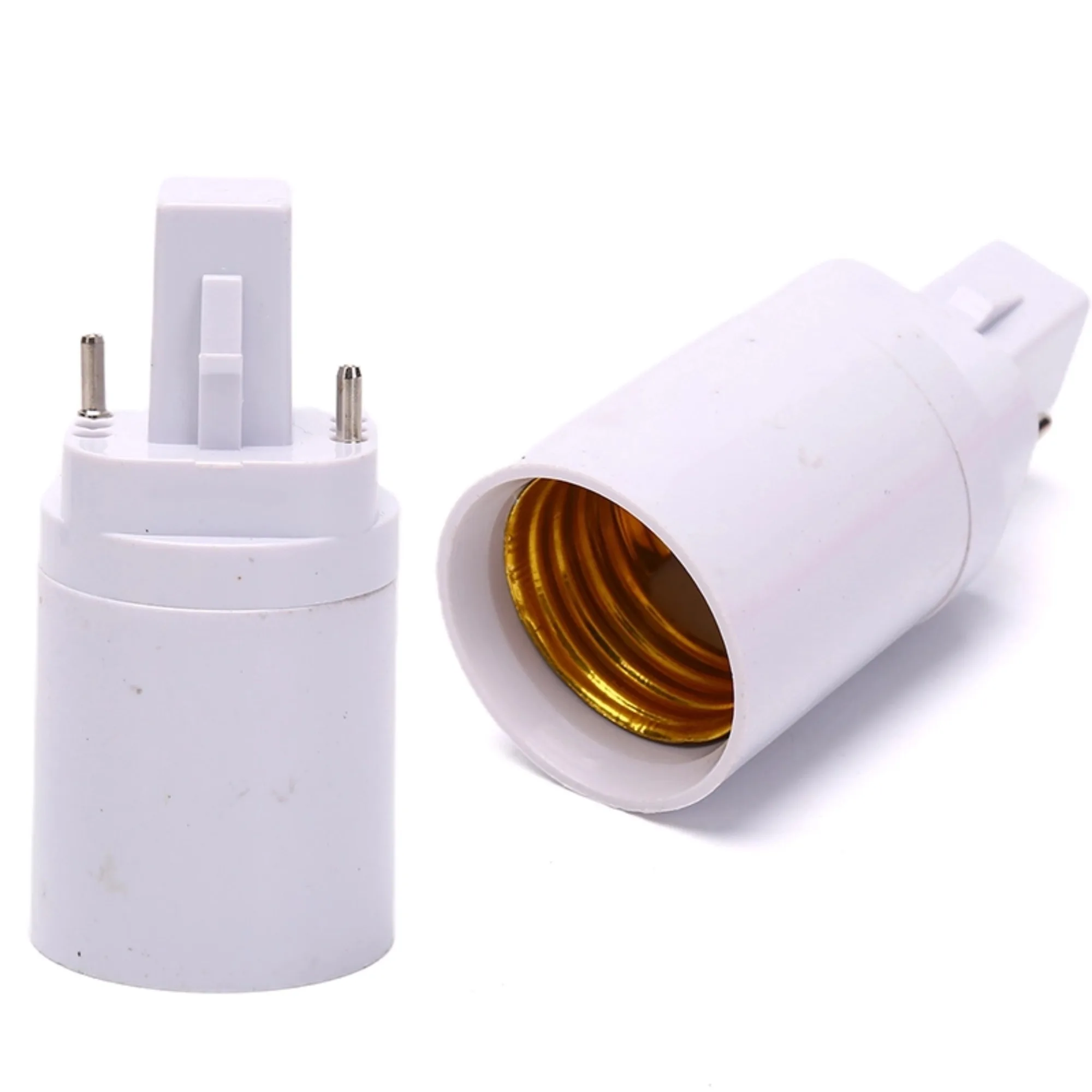 5PCS G24 To E27 Socket LED Lamp Adapter Flexible Extend Lamp Base LED Lighting Accessories White G24 To E27 Adapter Converter