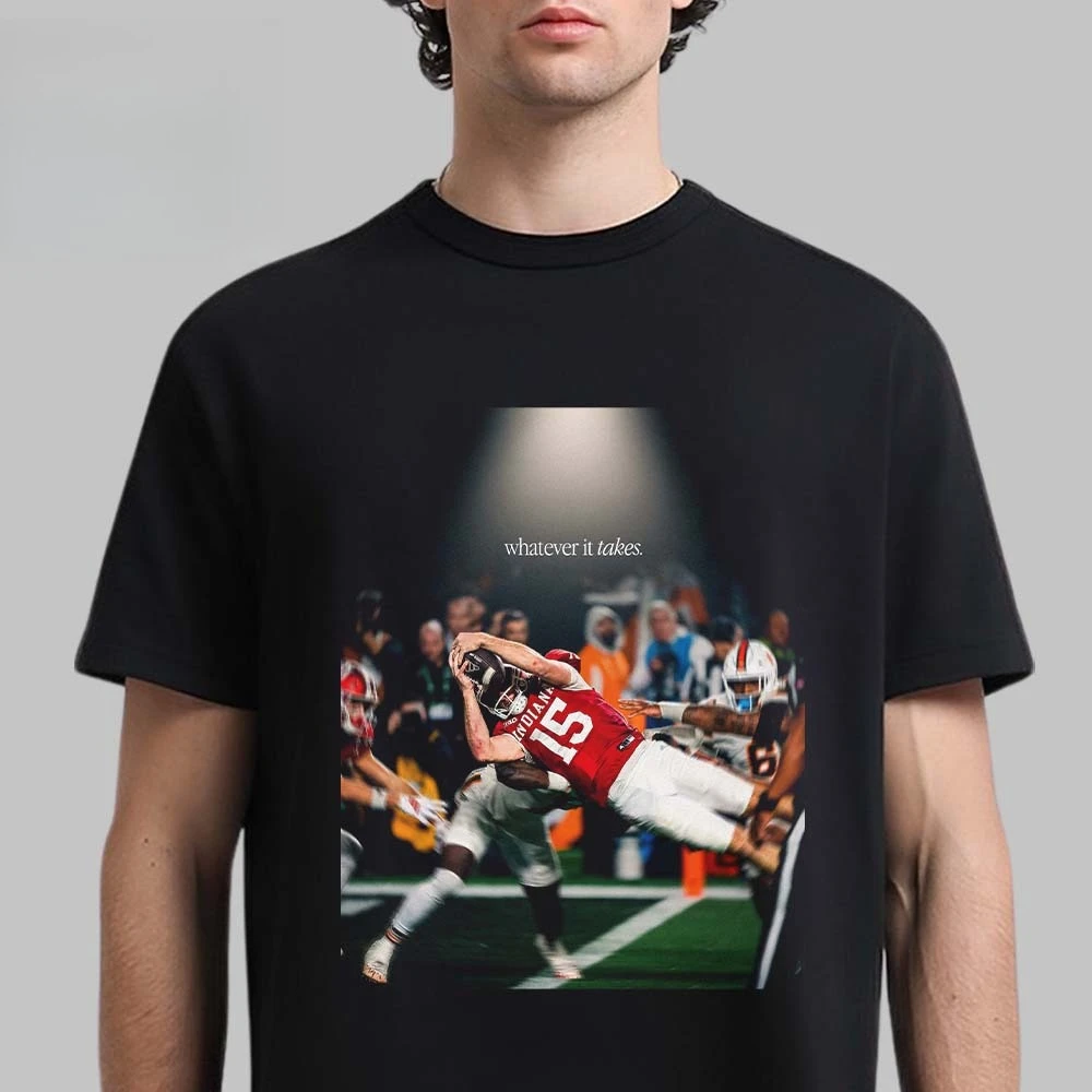 Camiseta Indiana Hoosiers CFP 2026 con gráficos de campeón nacional, 100% algodón, unisex, camiseta de verano con cuello redondo y manga corta para hombre, regalo para fanáticos