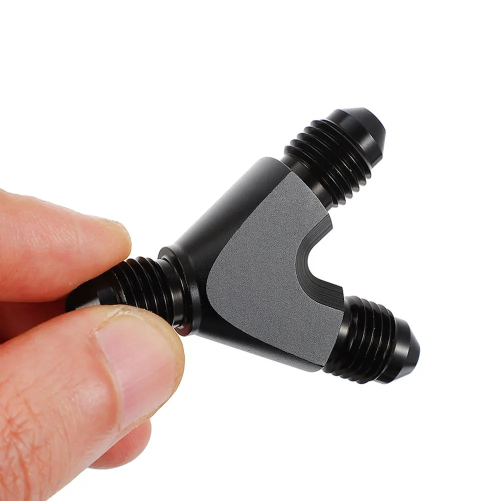 

Y-Block Adapter Male Flare Aluminum Engine Line Splitter Adapter For Fuel Pump Pipe Connector Dual Hose Y-Splitter Fitting 4An