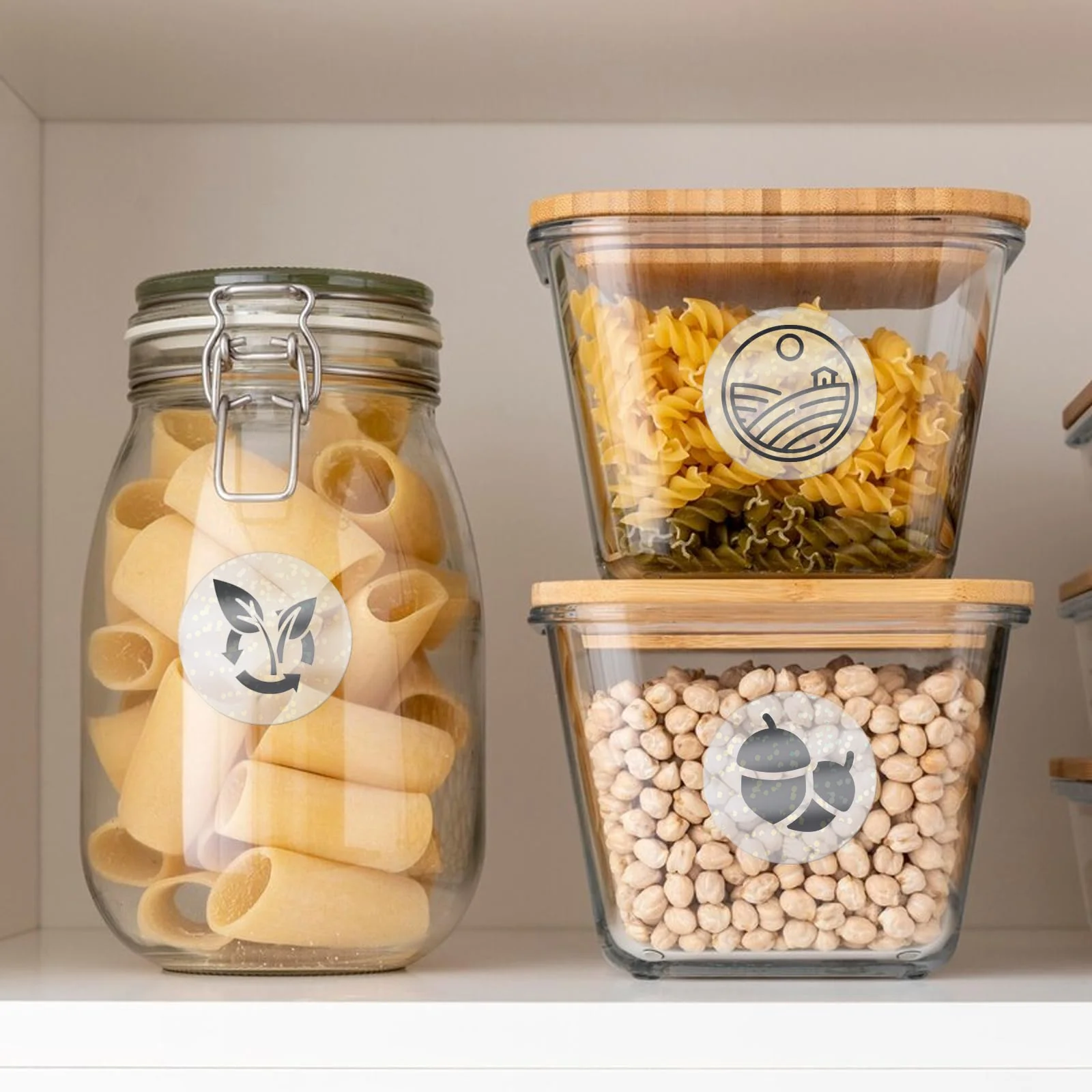 Circular label stickers in different colors are suitable for barcodes, DIY labels, home and office use, etc