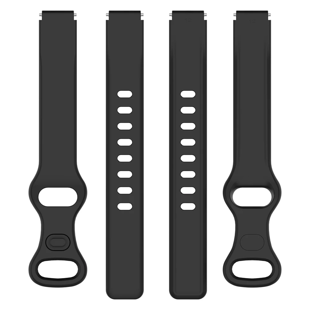 Универсальный силиконовый ремешок 12 мм, спортивный ремешок с пряжкой-бабочкой, подходит для головы и рамы, аксессуары шириной 12 мм