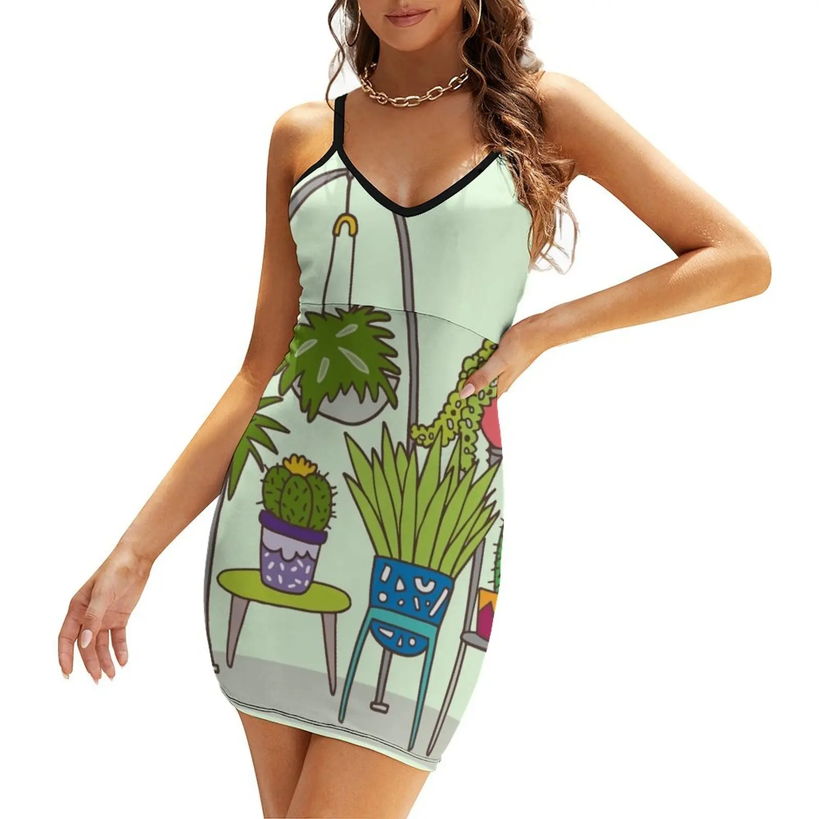 

Plant life Sling Dress chic and elegant evening dress evening dress woman dresses women summer 2025 women's dresses luxury