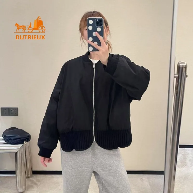 

Осень-зима 202, новый женский черно-белый бейсбольный пуховик, 90% белый гусиный пух, свободное повседневное теплое пальто для женщин