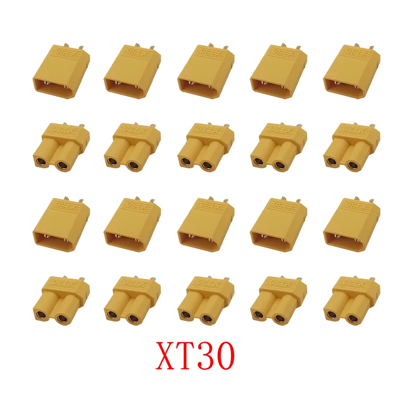 10Pair XT30 Male Female XT-30 Bullet Connectors Plugs For RC Lipo Battery Drone DIY Toy Accessories