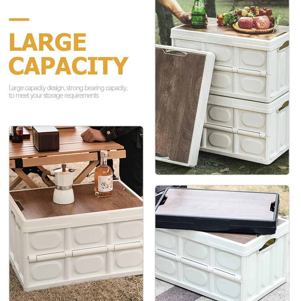

Durable Folding Storage Box Large Capacity Organizer with Lid for Car Trunk Home Bedroom Practical Multi-Functional Case