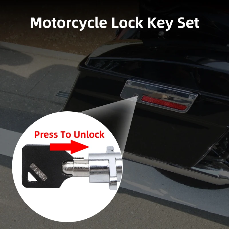 4 Keys Hard Saddlebag Locks Set Motorcycle Parts For Harley Touring Road Glide Road King Electra Glide FLHR FLHT 1993-2013