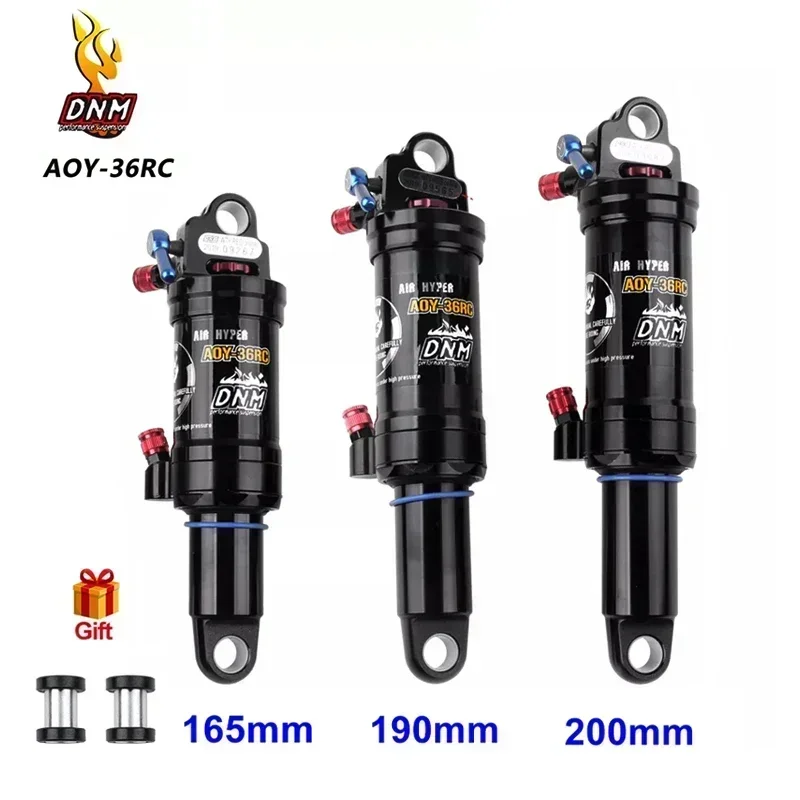 

DNM AOY-36RC MTB Shock Abosorber Soft Tail Manual Control Lockable Rebound Bicycle Air Rear Shock Cycling Part 165mm 190mm 200mm