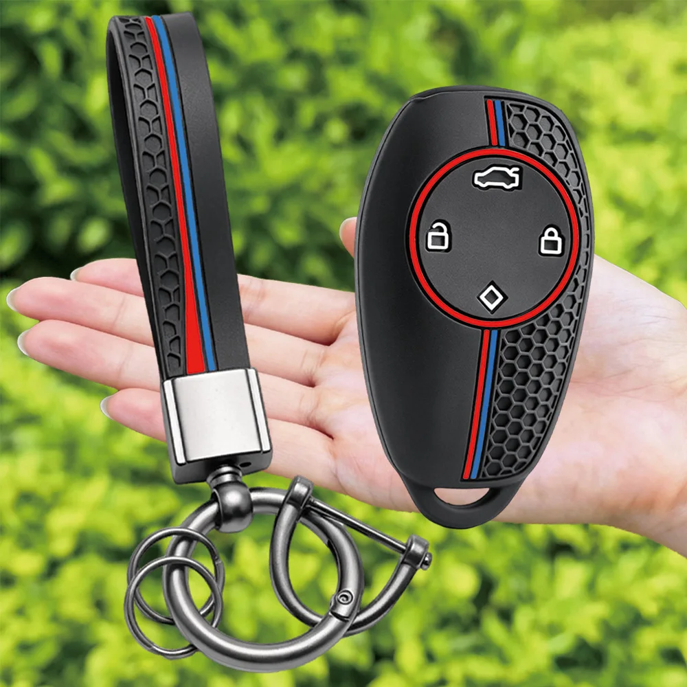 For Leapmotor T03 C01 C10 C11 C07 S01 B10 Soft Touch Key Protector With Wrist Strap And Key Ring