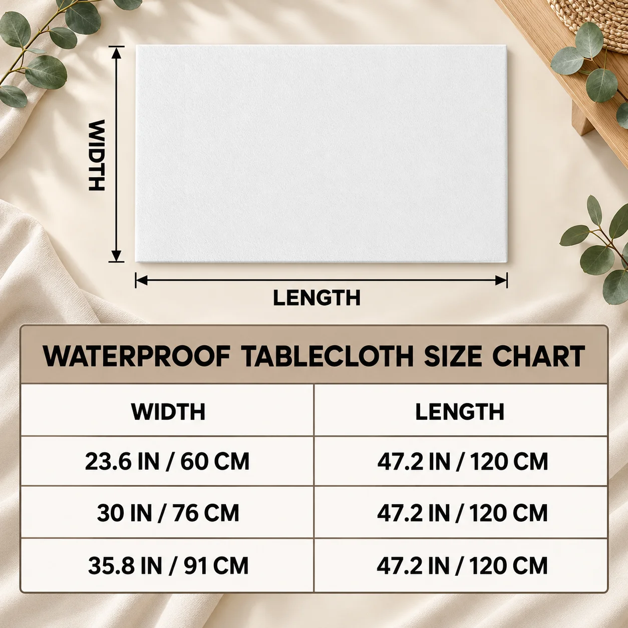 1PC Customized Rectangular Waterproof Custom Your Design Tablecloth for Indoor Outdoor Home Party Camping Dinner Decor