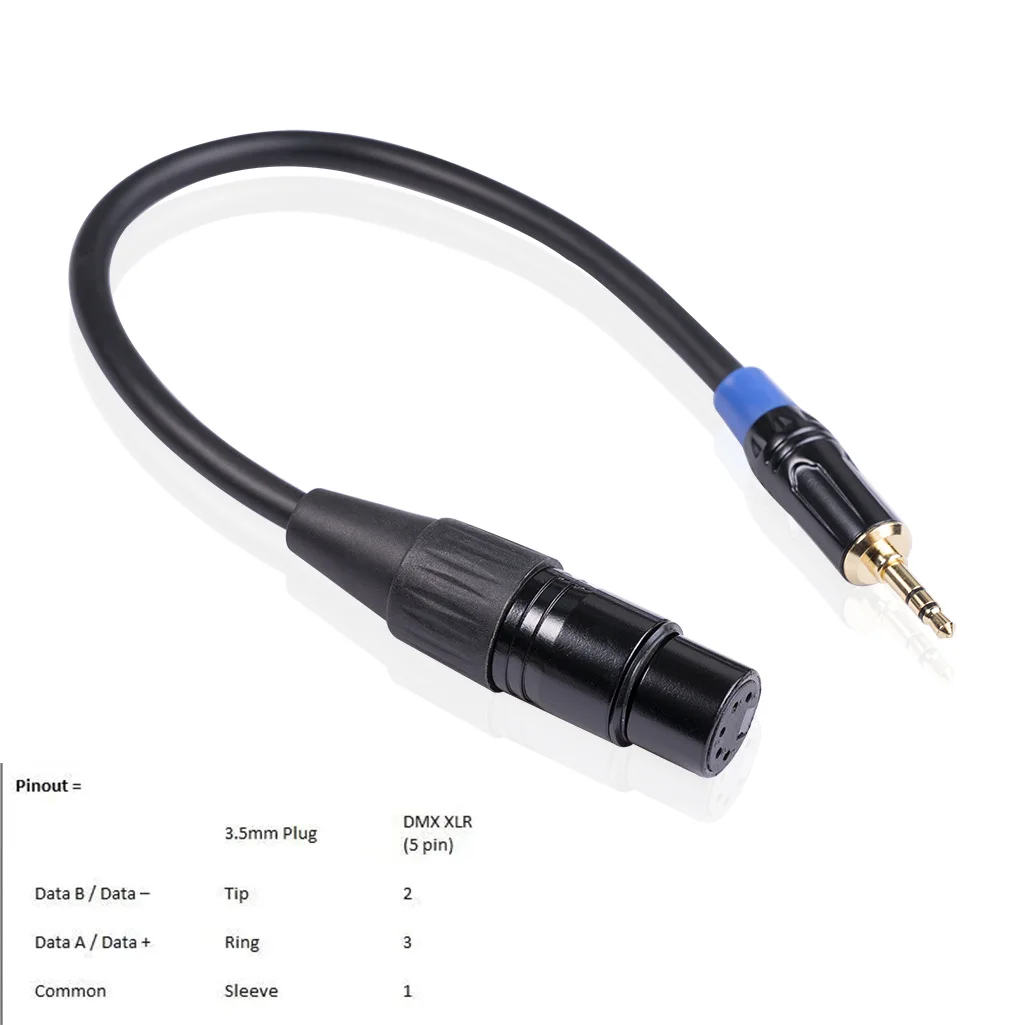 

3.5mmM 5-core Canon F conversion cable 0.3M camera, audio player, mixer, video recorder interface conversion cable