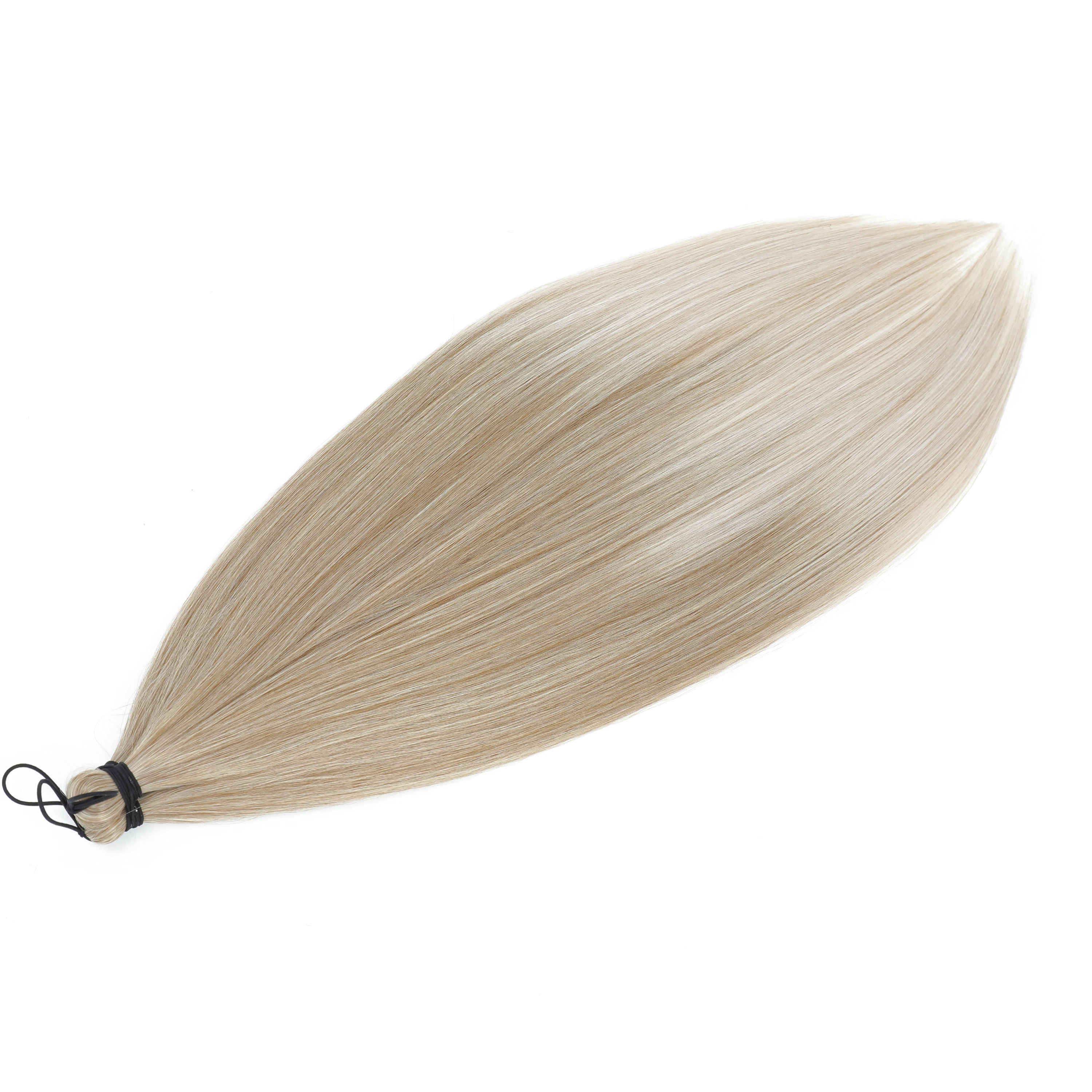 

Ombre Blonde Прямые пучки волос пони Вязаные крючком косы Синтетические плетения волос Мягкие вязанные крючком наращивание волос 28 дюймов