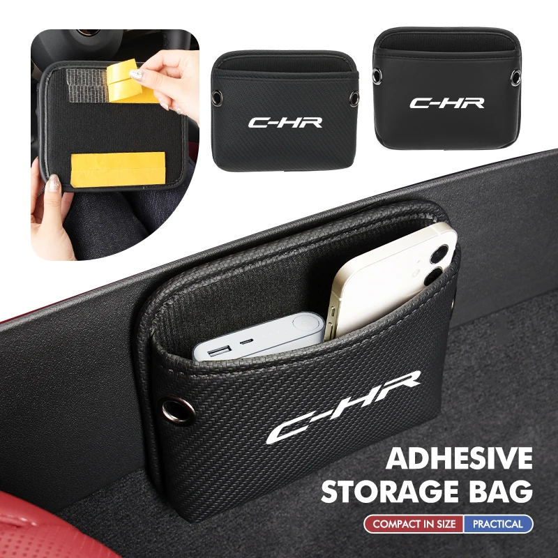 Car Seat Gap Slit Storage Bag Pocket Box Auto Accessories For Toyota C-HR CHR Logo 2016 2017 2018 2019 2021 2022 Fortuner